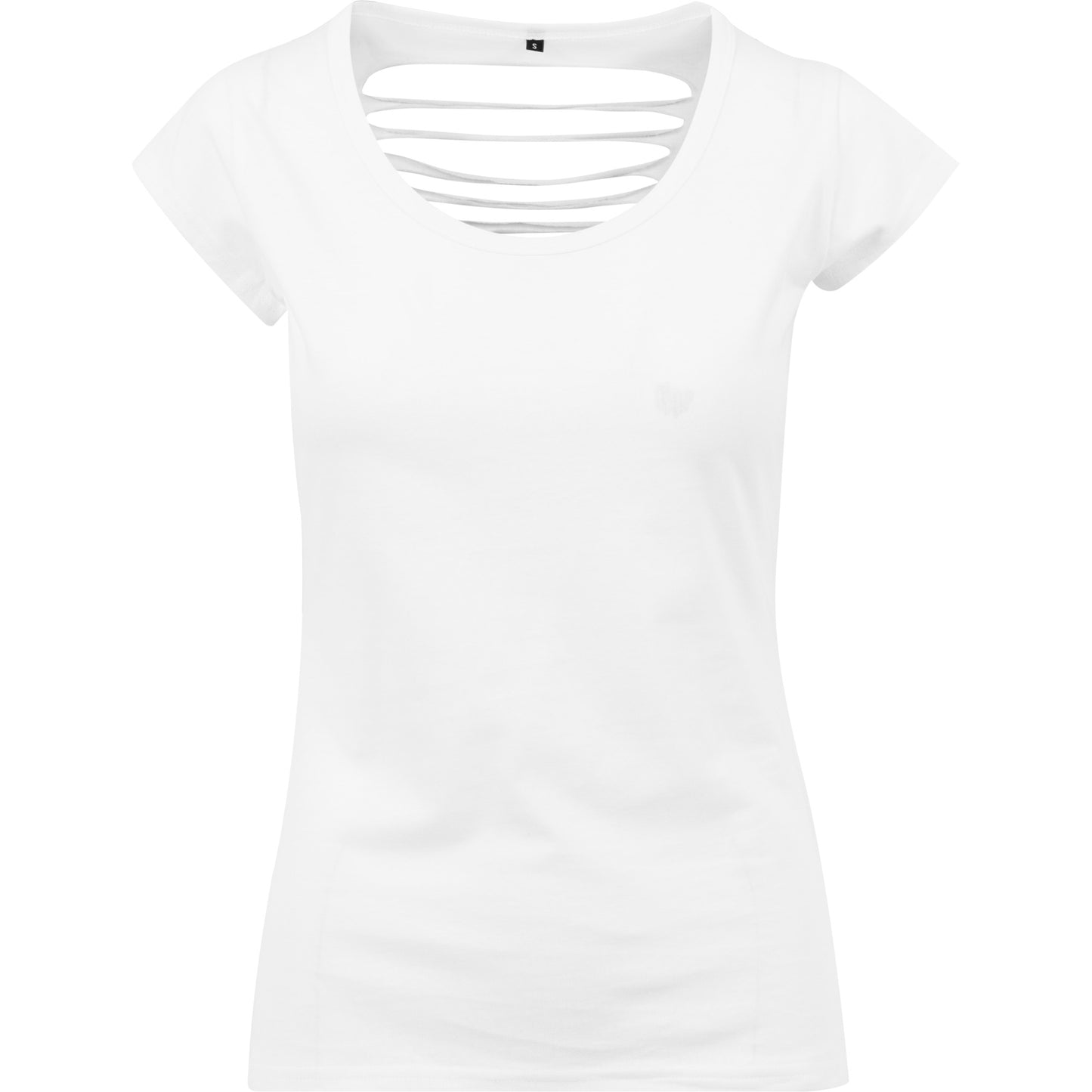 White - Front - Build Your Brand Womens-Ladies Back Cut Tee