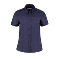 Midnight Navy - Front - Kustom Kit Womens-Ladies Corporate Oxford Short Sleeved Blouse