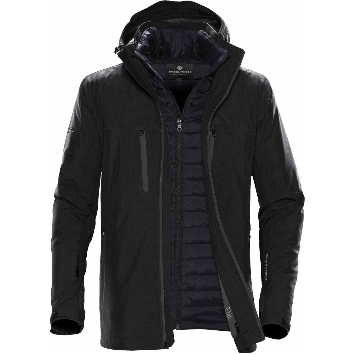 Black-Carbon - Front - Stormtech Mens Matrix System Jacket