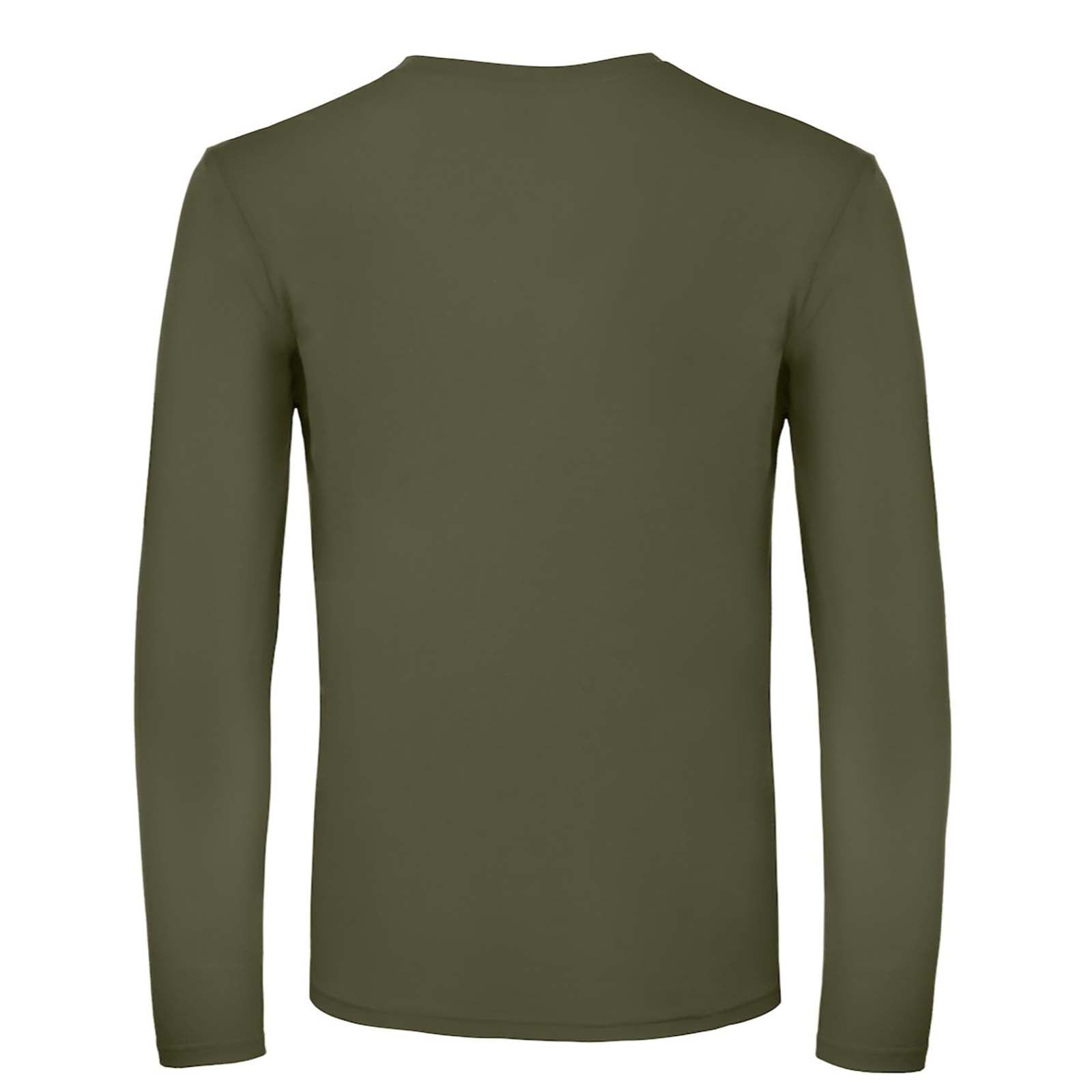 Urban Khaki - Back - B&C Mens #E150 Long Sleeve T-Shirt