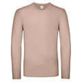 Millennial Pink - Front - B&C Mens #E150 Long Sleeve T-Shirt