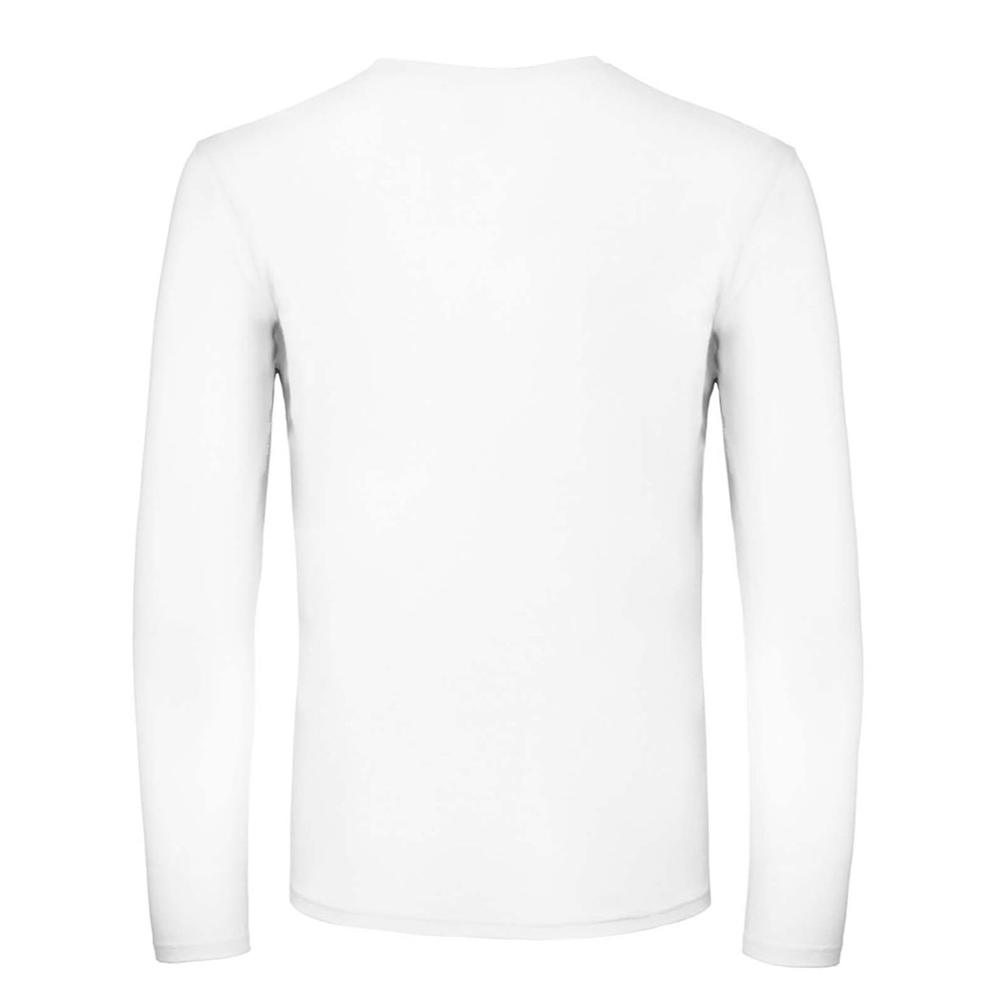 White - Back - B&C Mens #E150 Long Sleeve T-Shirt