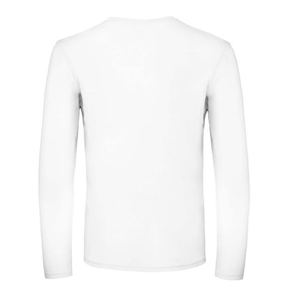 White - Back - B&C Mens #E150 Long Sleeve T-Shirt