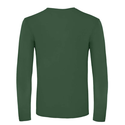 Bottle Green - Back - B&C Mens #E150 Long Sleeve T-Shirt