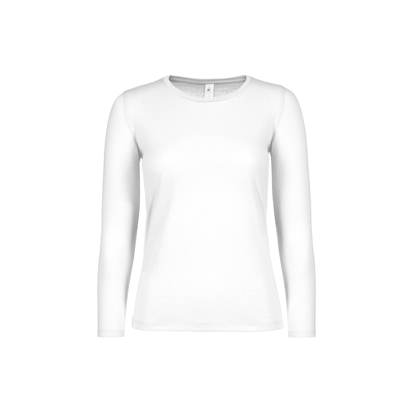 White - Front - B&C Womens-Ladies #E150 Long Sleeve T-Shirt