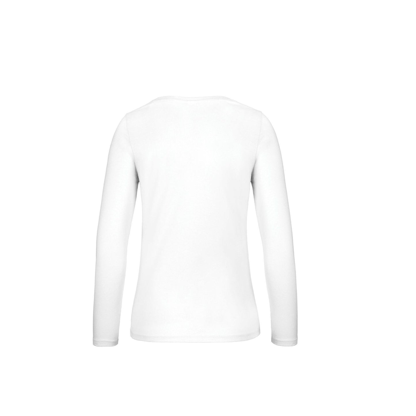 White - Back - B&C Womens-Ladies #E150 Long Sleeve T-Shirt