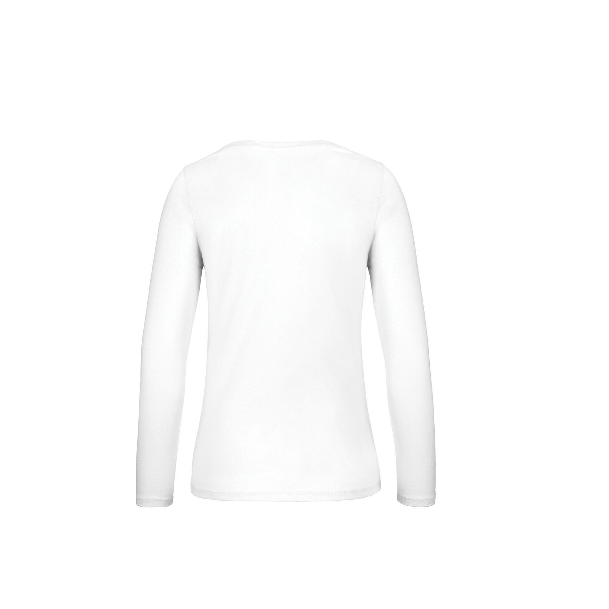 White - Back - B&C Womens-Ladies #E150 Long Sleeve T-Shirt