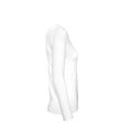 White - Side - B&C Womens-Ladies #E150 Long Sleeve T-Shirt