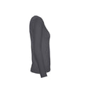 Dark Grey - Side - B&C Womens-Ladies #E150 Long Sleeve T-Shirt