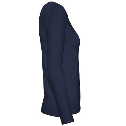 Navy - Side - B&C Womens-Ladies #E150 Long Sleeve T-Shirt