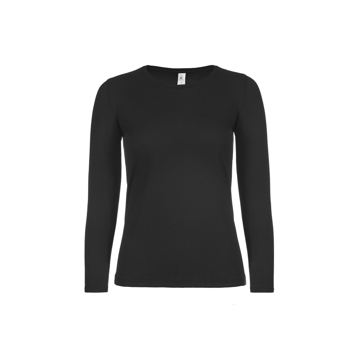 Black - Front - B&C Womens-Ladies #E150 Long Sleeve T-Shirt