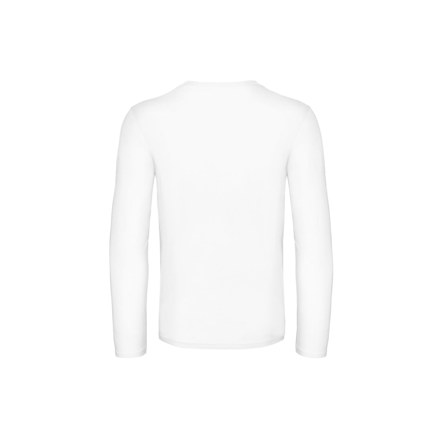White - Back - B&C Mens #E190 Long Sleeve T-Shirt