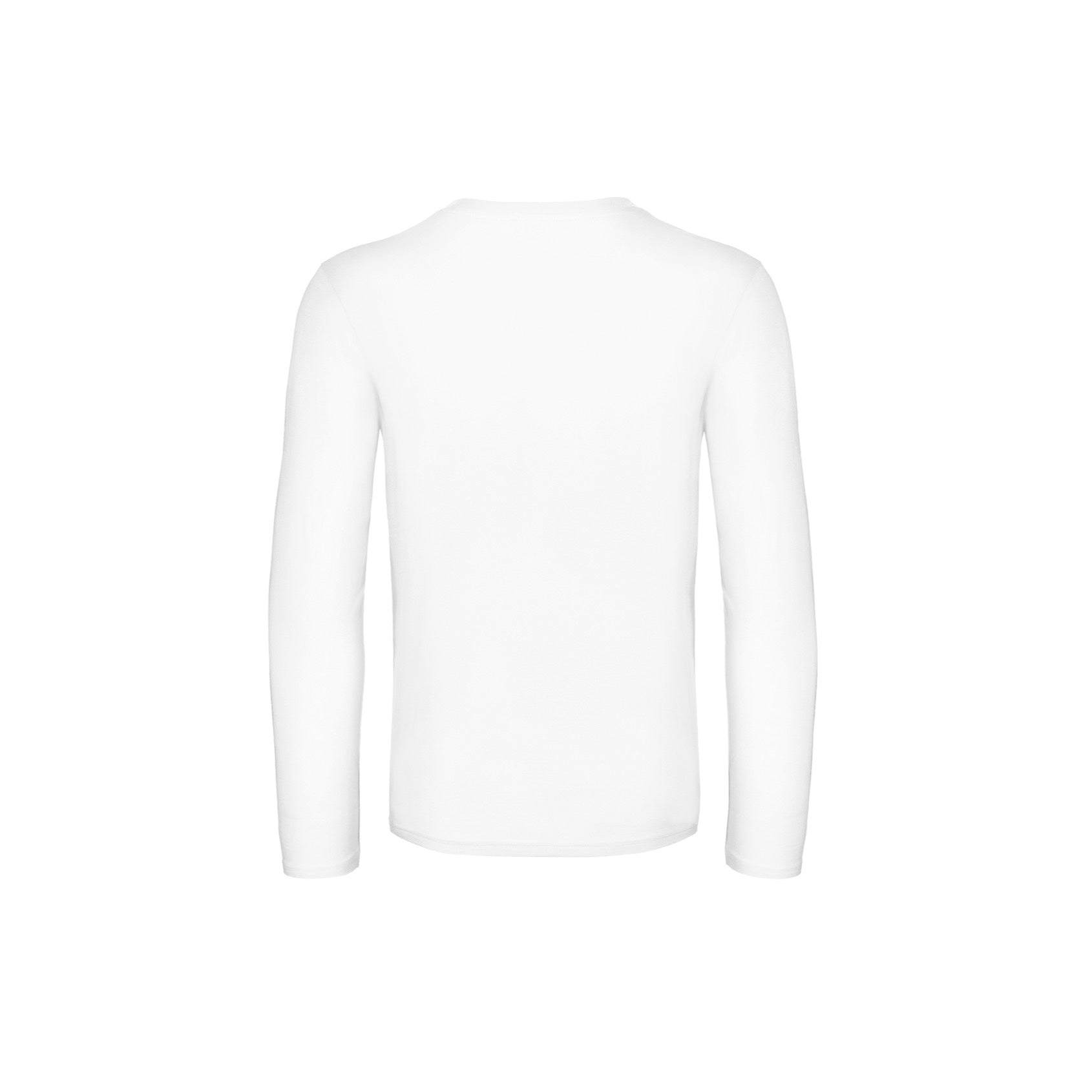 White - Back - B&C Mens #E190 Long Sleeve T-Shirt