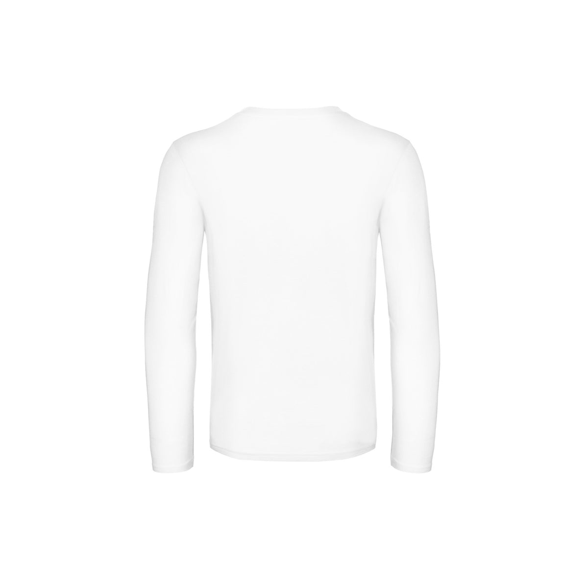White - Back - B&C Mens #E190 Long Sleeve T-Shirt