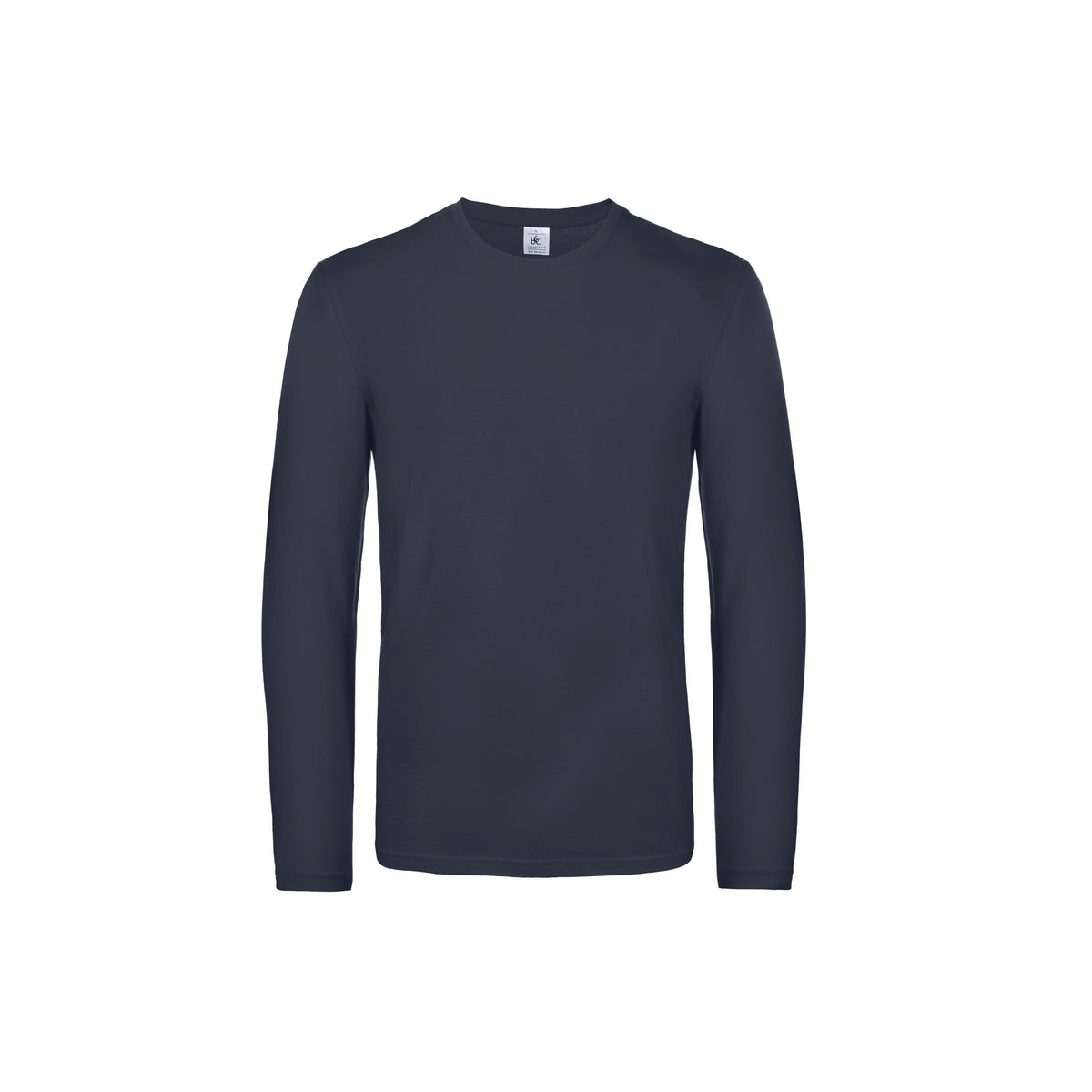 Navy - Front - B&C Mens #E190 Long Sleeve T-Shirt