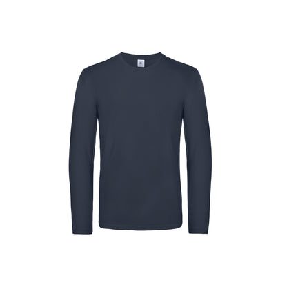 Navy - Front - B&C Mens #E190 Long Sleeve T-Shirt