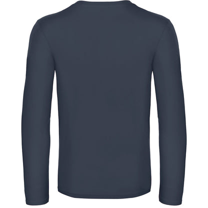 Navy - Back - B&C Mens #E190 Long Sleeve T-Shirt