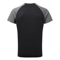 Black-Black Melange - Back - TriDri Mens Contrast Sleeve Performance T-shirt