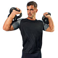 Black-Black Melange - Side - TriDri Mens Contrast Sleeve Performance T-shirt