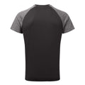 Charcoal-Black Melange - Back - TriDri Mens Contrast Sleeve Performance T-shirt