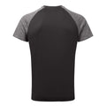 Charcoal-Black Melange - Back - TriDri Mens Contrast Sleeve Performance T-shirt
