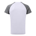 White-Black Melange - Back - TriDri Mens Contrast Sleeve Performance T-shirt