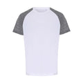 White-Black Melange - Front - TriDri Mens Contrast Sleeve Performance T-shirt