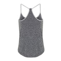 Black Melange-Silver Melange - Back - TriDri Womens-Ladies Yoga Vest