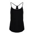 Black-Black Melange - Front - TriDri Womens-Ladies Yoga Vest