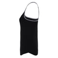 Black Melange-Silver Melange - Lifestyle - TriDri Womens-Ladies Yoga Vest