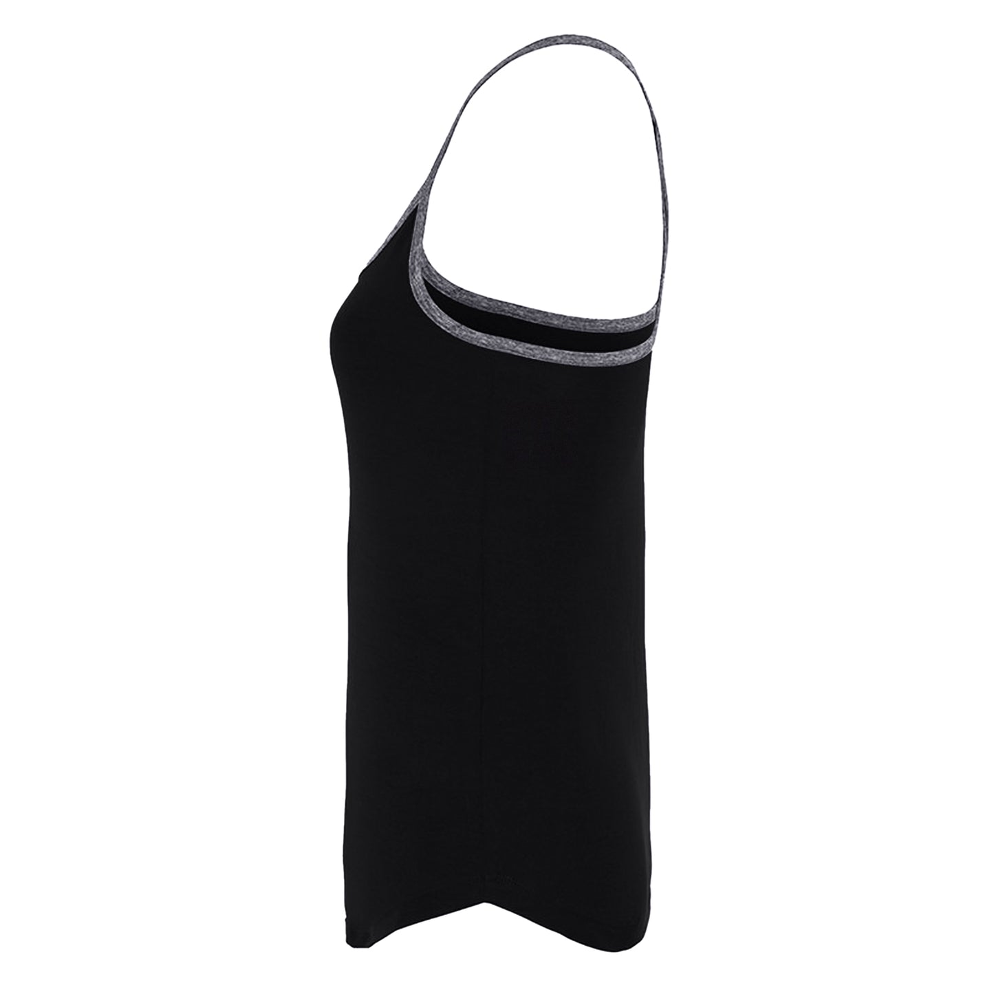 Black-Black Melange - Back - TriDri Womens-Ladies Yoga Vest