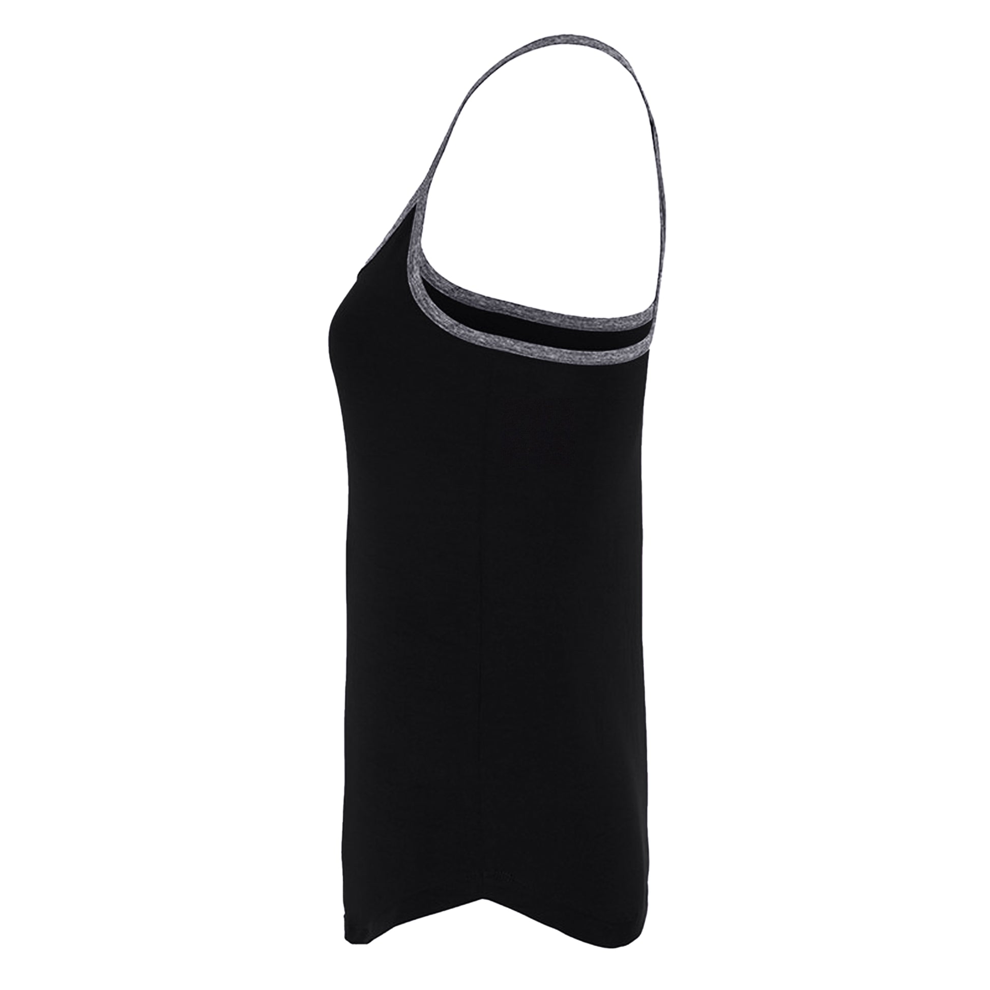 Black-Black Melange - Back - TriDri Womens-Ladies Yoga Vest