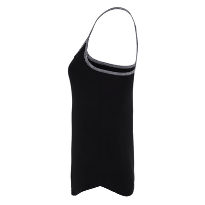 Black-Black Melange - Back - TriDri Womens-Ladies Yoga Vest