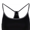 Black Melange-Silver Melange - Pack Shot - TriDri Womens-Ladies Yoga Vest
