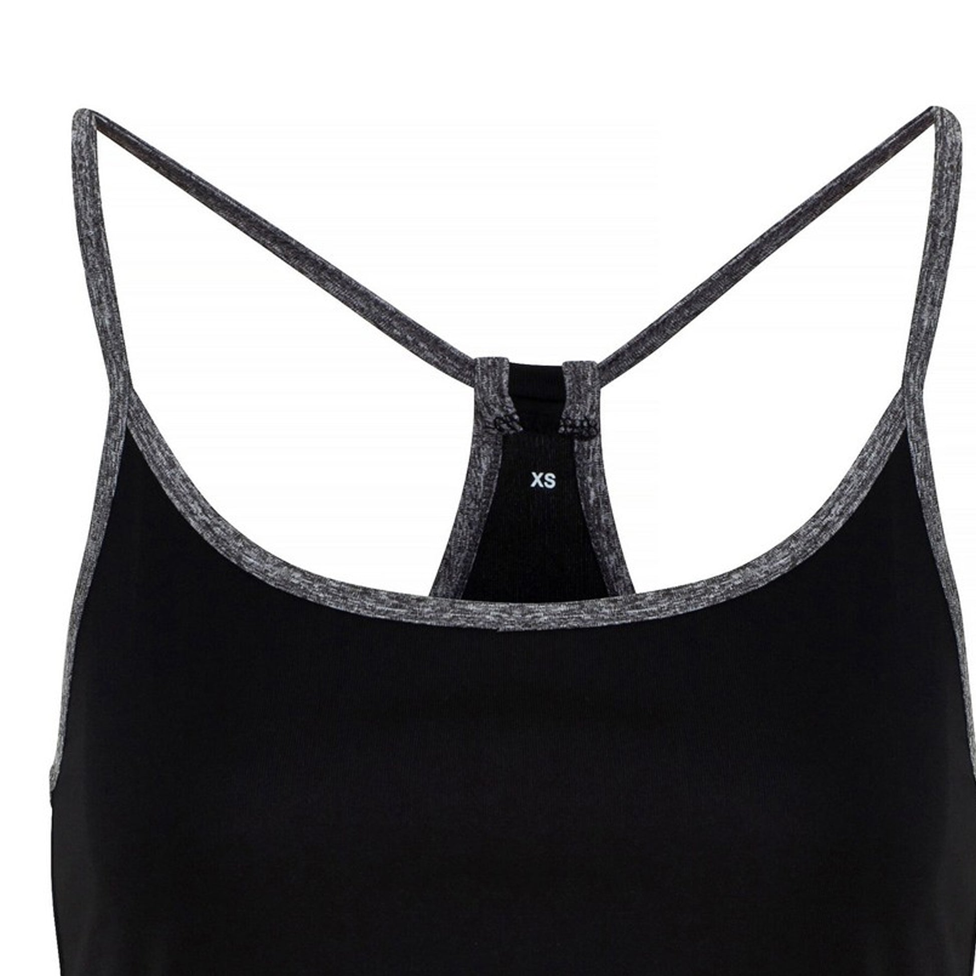 Black-Black Melange - Side - TriDri Womens-Ladies Yoga Vest