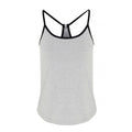 Silver Melange-Black - Front - TriDri Womens-Ladies Yoga Vest