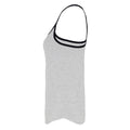 Silver Melange-Black - Back - TriDri Womens-Ladies Yoga Vest