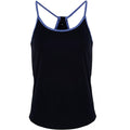French Navy-Blue Melange - Front - TriDri Womens-Ladies Yoga Vest