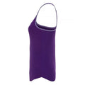 Bright Purple-Purple Melange - Side - TriDri Womens-Ladies Yoga Vest