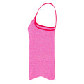 Pink Melange-Hot Pink - Back - TriDri Womens-Ladies Yoga Vest