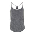 Black Melange-Silver Melange - Front - TriDri Womens-Ladies Yoga Vest