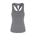Black Melange - Front - TriDri Womens-Ladies Yoga Knot Vest