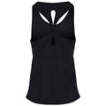 Black - Back - TriDri Womens-Ladies Yoga Knot Vest