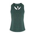Forest Green-Black Melange - Front - TriDri Womens-Ladies Yoga Knot Vest