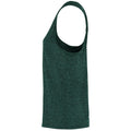 Forest Green-Black Melange - Side - TriDri Womens-Ladies Yoga Knot Vest