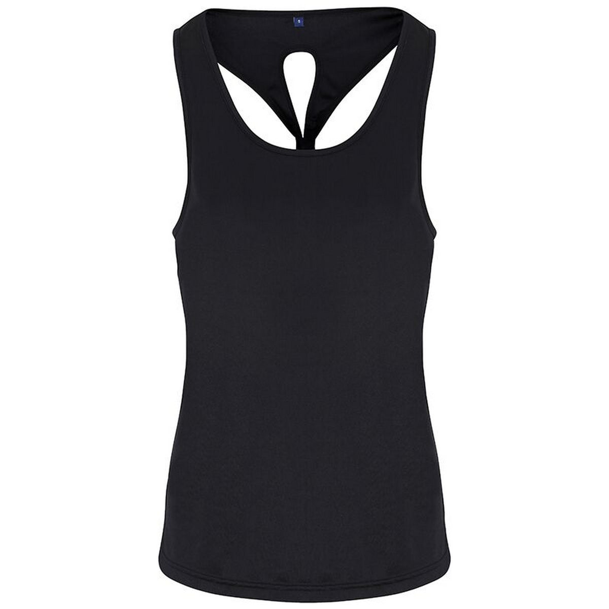 Black - Front - TriDri Womens-Ladies Yoga Knot Vest