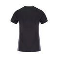 Charcoal-Black Melange - Back - TriDri Womens-Ladies Contrast Panel Performance T-Shirt