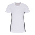 White-Black Melange - Front - TriDri Womens-Ladies Contrast Panel Performance T-Shirt