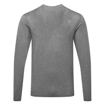 Black Melange - Back - TriDri Mens Long Sleeve Performance T-Shirt