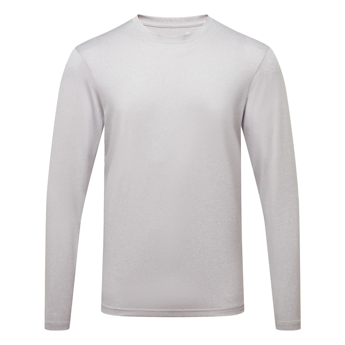 Silver Melange - Front - TriDri Mens Long Sleeve Performance T-Shirt
